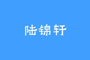 陆锦轩