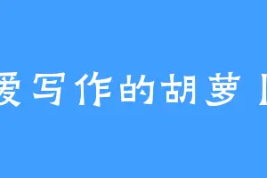 爱写作的胡萝卜