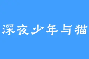 深夜少年与猫
