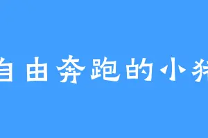 自由奔跑的小猪