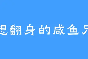 想翻身的咸鱼兄