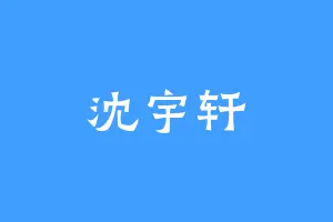 沈宇轩