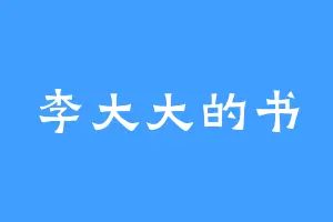 李大大的书