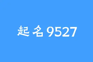 起名9527