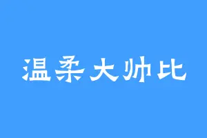 温柔大帅比