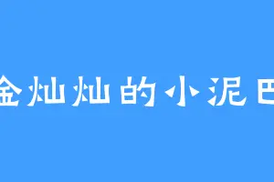 金灿灿的小泥巴
