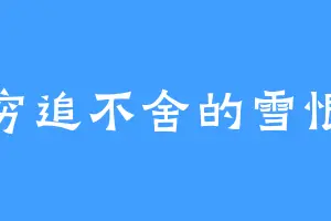 穷追不舍的雪恨