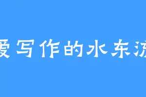 爱写作的水东流