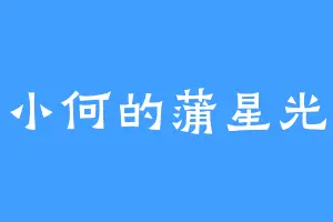 小何的蒲星光