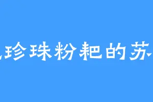 爱吃珍珠粉耙的苏神官