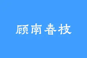 顾南春枝