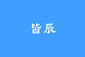 皆辰