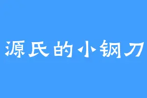 源氏的小钢刀