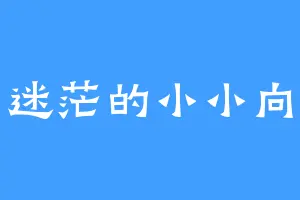迷茫的小小向