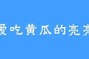 爱吃黄瓜的亮亮