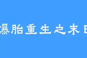 爆胎重生之末日