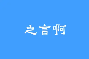 之言啊