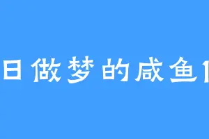 白日做梦的咸鱼123