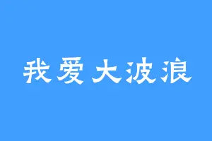 我爱大波浪