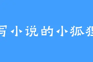 写小说的小狐狸