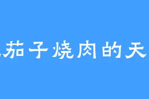 爱吃茄子烧肉的天衣盟