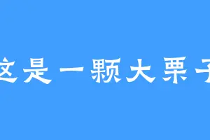 这是一颗大栗子