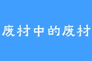 废材中的废材