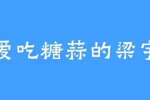 爱吃糖蒜的梁宇